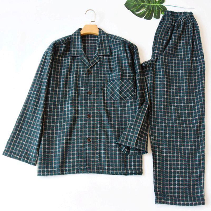 Daily Order Men Gingham Long Sleeves Pants Pajamas Suit Spring & Fall Winter Youth Brushed Flannel Casual Homewear Dark green M
Daily Order Men Gingham Long Sleeves Pants Pajamas Suit Spring & Fall Winter Youth Brushed Flannel Casual Homewear Dark green M