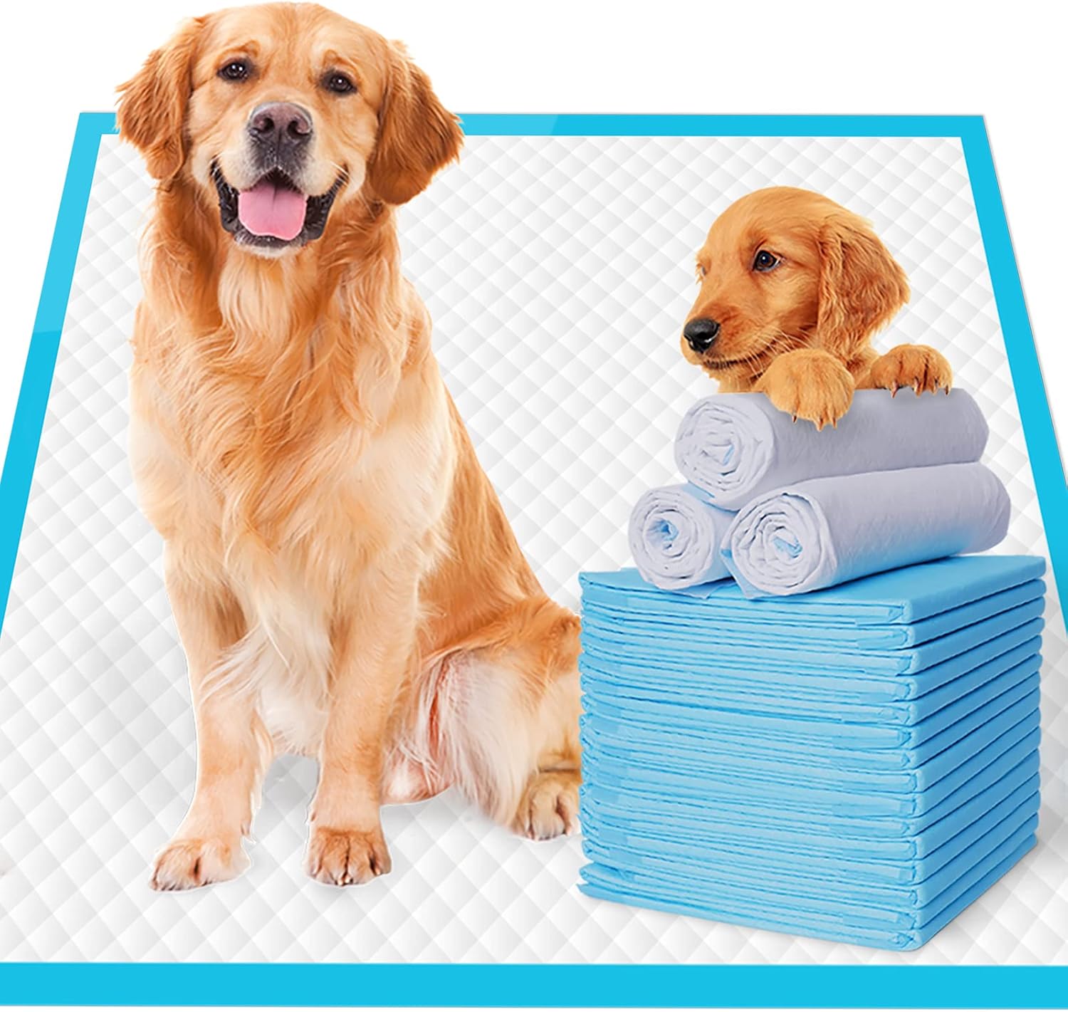 Dog Pee Pad, Puppy Potty Training Pet Pads Dog Pads Extra Large Disposable Super Absorbent & Leak-Free Pee Pads
Dog Pee Pad, Puppy Potty Training Pet Pads Dog Pads Extra Large Disposable Super Absorbent & Leak-Free Pee Pads