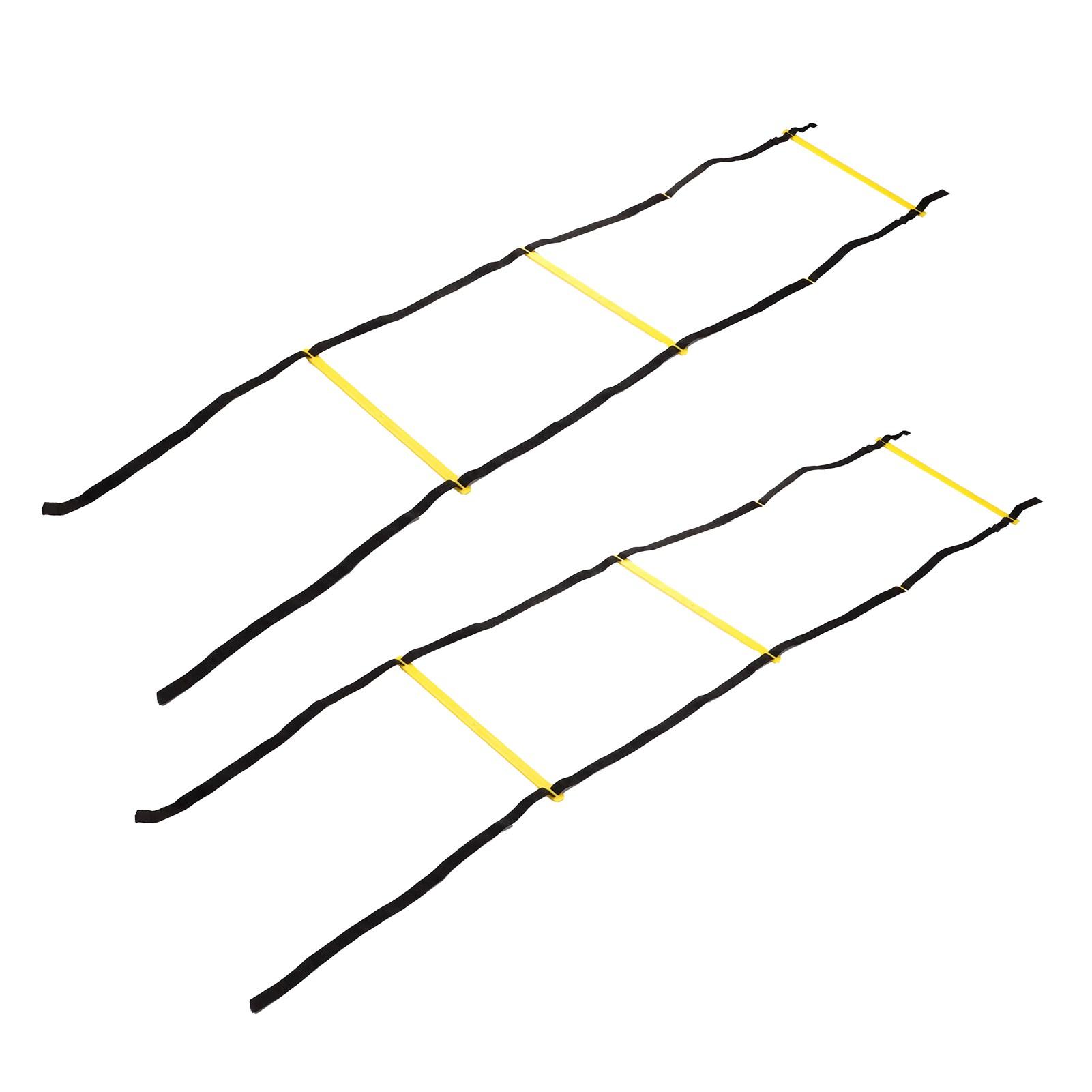2PCS 4 Rung Rope Ladder Speed Training Footwork Ladder with Carry Bag for Football Basketball 2m Black Rope Yellow Rung
2PCS 4 Rung Rope Ladder Speed Training Footwork Ladder with Carry Bag for Football Basketball 2m Black Rope Yellow Rung