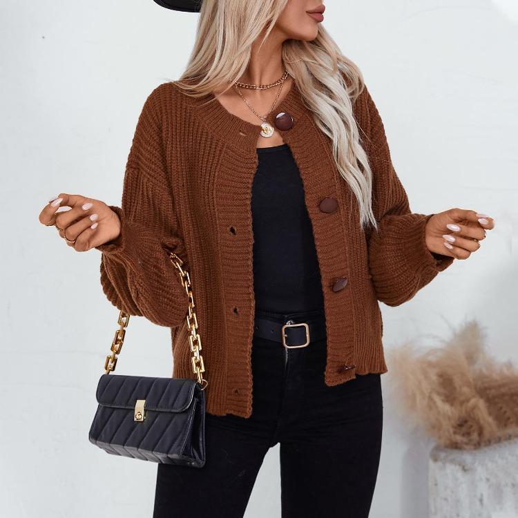 Vintage Knitwear Cardigan Long Sleeve V-Neck Sweater Solid Color Loose Top Autumn Winter S
Vintage Knitwear Cardigan Long Sleeve V-Neck Sweater Solid Color Loose Top Autumn Winter S