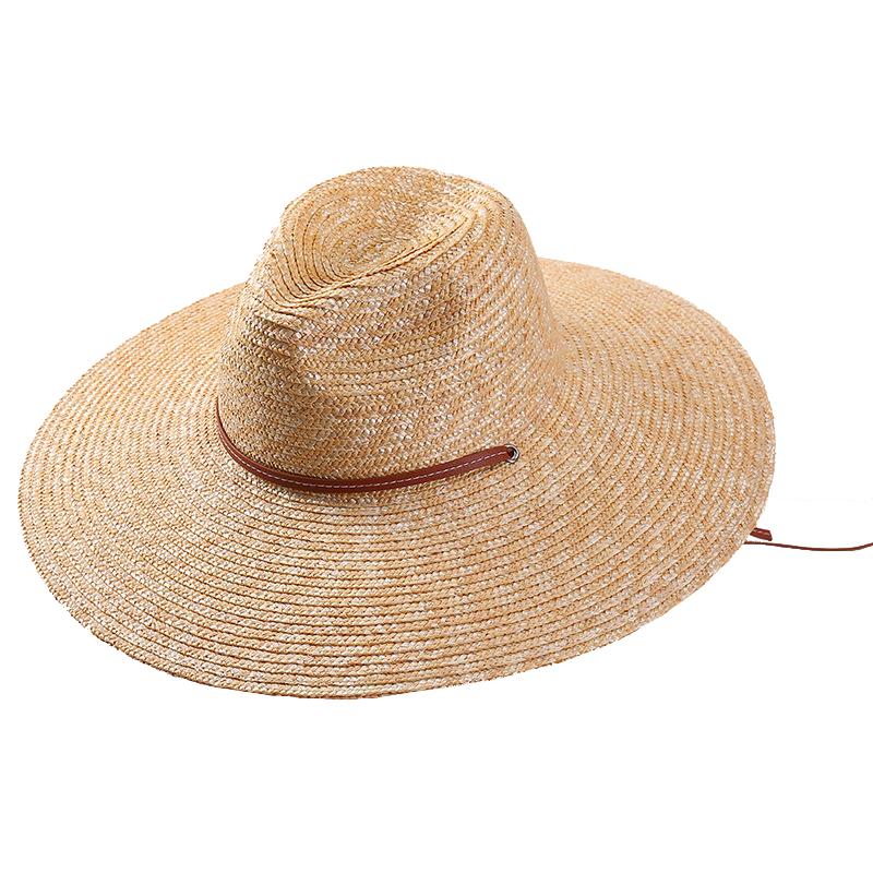 RH Big Brim Panama Jazz Straw Hat Ladies Summer Leather Strap Windproof Wide Fields Natural Wheat Fedora Beach Straw Hats adult size 55-58cm природний
RH Big Brim Panama Jazz Straw Hat Ladies Summer Leather Strap Windproof Wide Fields Natural Wheat Fedora Beach Straw Hats adult size 55-58cm природний