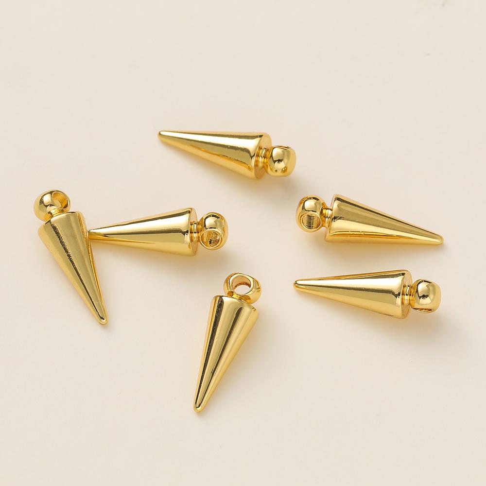 5Pcs/Pack 14/18K Gold Color Plated Cone Shape Charms Pendants for Handmade DIY Women Man Hoop Earring Jewelry Making Supplies 4x10mm
5Pcs/Pack 14/18K Gold Color Plated Cone Shape Charms Pendants for Handmade DIY Women Man Hoop Earring Jewelry Making Supplies 4x10mm