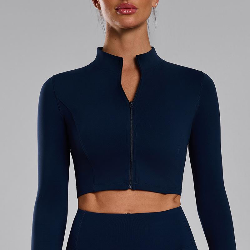 Европейский и американский костюм для йоги с воротником-стойкой, на молнии, с длинными рукавами и отверстиями для больших пальцев, облегающего кроя, для женского осенне-зимнего сезона Large темно-синий
Европейский и американский костюм для йоги с воротником-стойкой, на молнии, с длинными рукавами и отверстиями для больших пальцев, облегающего кроя, для женского осенне-зимнего сезона Large темно-синий