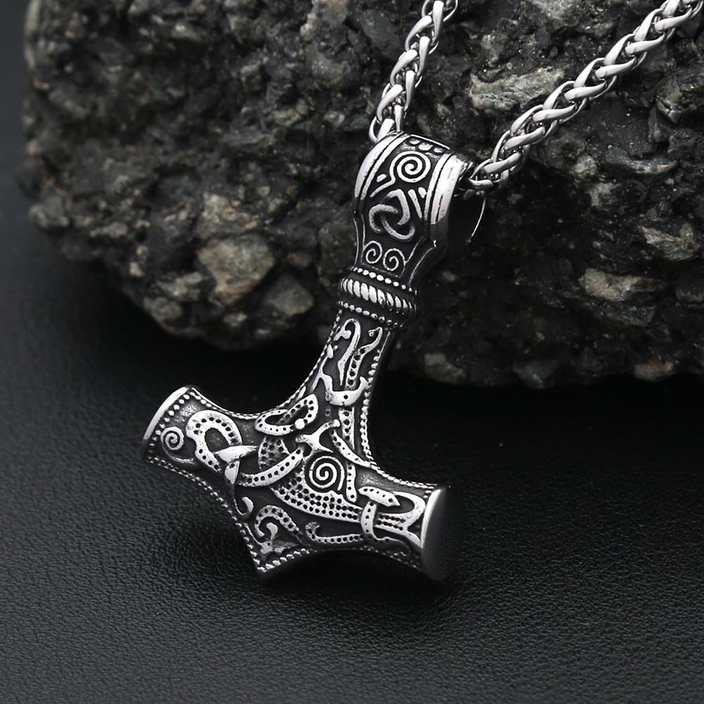 Vintage Classic Vikings Thor Mjolnir Hammer Pendant Necklace Men s Stainless Steel Nodic Amulet Pagan Jewelry Gifts Dropshipping
Vintage Classic Vikings Thor Mjolnir Hammer Pendant Necklace Men s Stainless Steel Nodic Amulet Pagan Jewelry Gifts Dropshipping