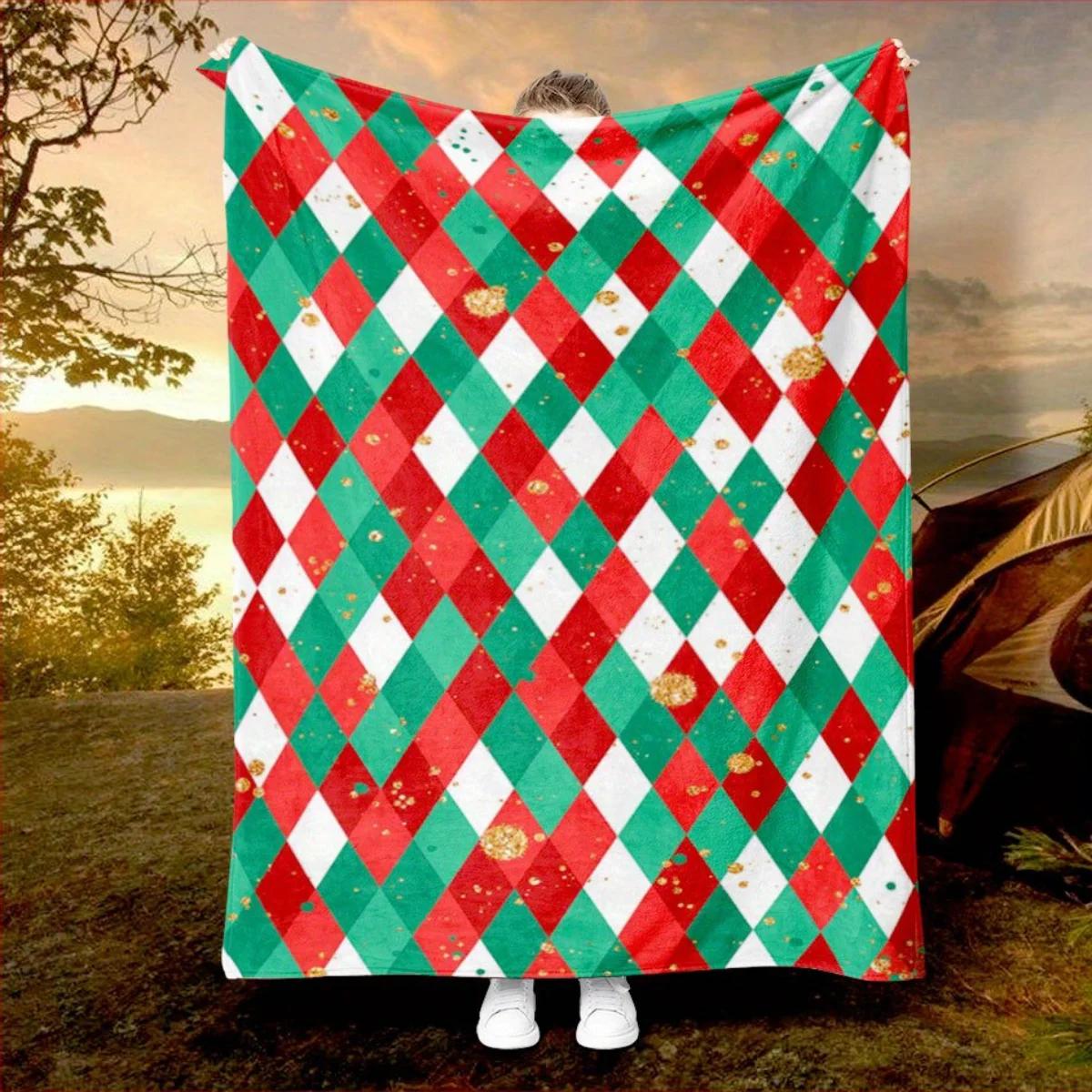 Retro diamondpatterned flannel blanket bed sofa office travel gift decoration chair comfortable warmth Christmas 75x100cm
Retro diamondpatterned flannel blanket bed sofa office travel gift decoration chair comfortable warmth Christmas 75x100cm