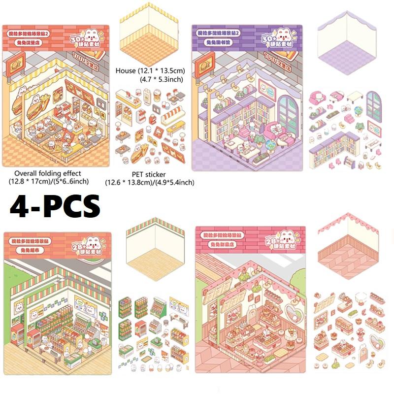 DIY Cute Rabbit Cartoon Girl Mini World Landscape Sticker Pocket 3D Sticker Cabin Scene Stacking and Pasting Festival Kids Gifts
DIY Cute Rabbit Cartoon Girl Mini World Landscape Sticker Pocket 3D Sticker Cabin Scene Stacking and Pasting Festival Kids Gifts