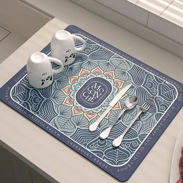 Bohemian Classical Kitchen Countertop Drain Pad, Sink Control Water Absorbent Pad Coffee Machine Table Mat Kawaii Kitchen (as the picture,20x30cm)
Bohemian Classical Kitchen Countertop Drain Pad, Sink Control Water Absorbent Pad Coffee Machine Table Mat Kawaii Kitchen (as the picture,20x30cm)
