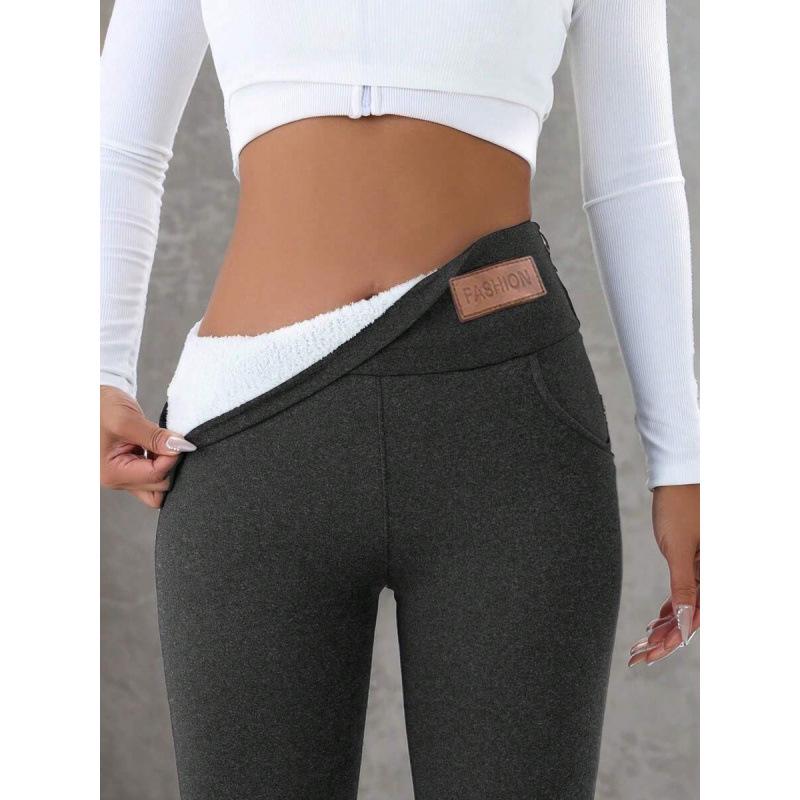 High-Waist Fleece Leggings - Thick, Warm Base Pants Large чорний/білий
High-Waist Fleece Leggings - Thick, Warm Base Pants Large чорний/білий