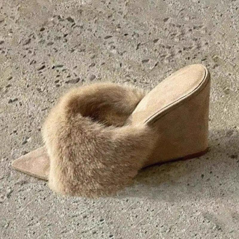 Fur High Heels Slippers Elegant Pointed Toe Wedges Shoes 2026 Autumn Fashion Flip Flops New Pumps Dress Luxury Mujer Zapatillas 40 абрикосовий
Fur High Heels Slippers Elegant Pointed Toe Wedges Shoes 2026 Autumn Fashion Flip Flops New Pumps Dress Luxury Mujer Zapatillas 40 абрикосовий
