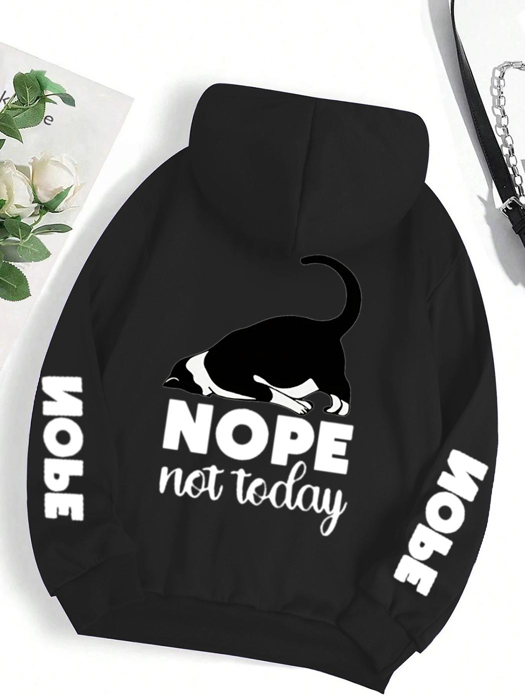Casual Woman Men Hoodies Nope Not Today Cute Cat Printing Pullovers Loose Pocket Warm Fleece Sweatshirts Autumn Female Clothing 3XL
Casual Woman Men Hoodies Nope Not Today Cute Cat Printing Pullovers Loose Pocket Warm Fleece Sweatshirts Autumn Female Clothing 3XL