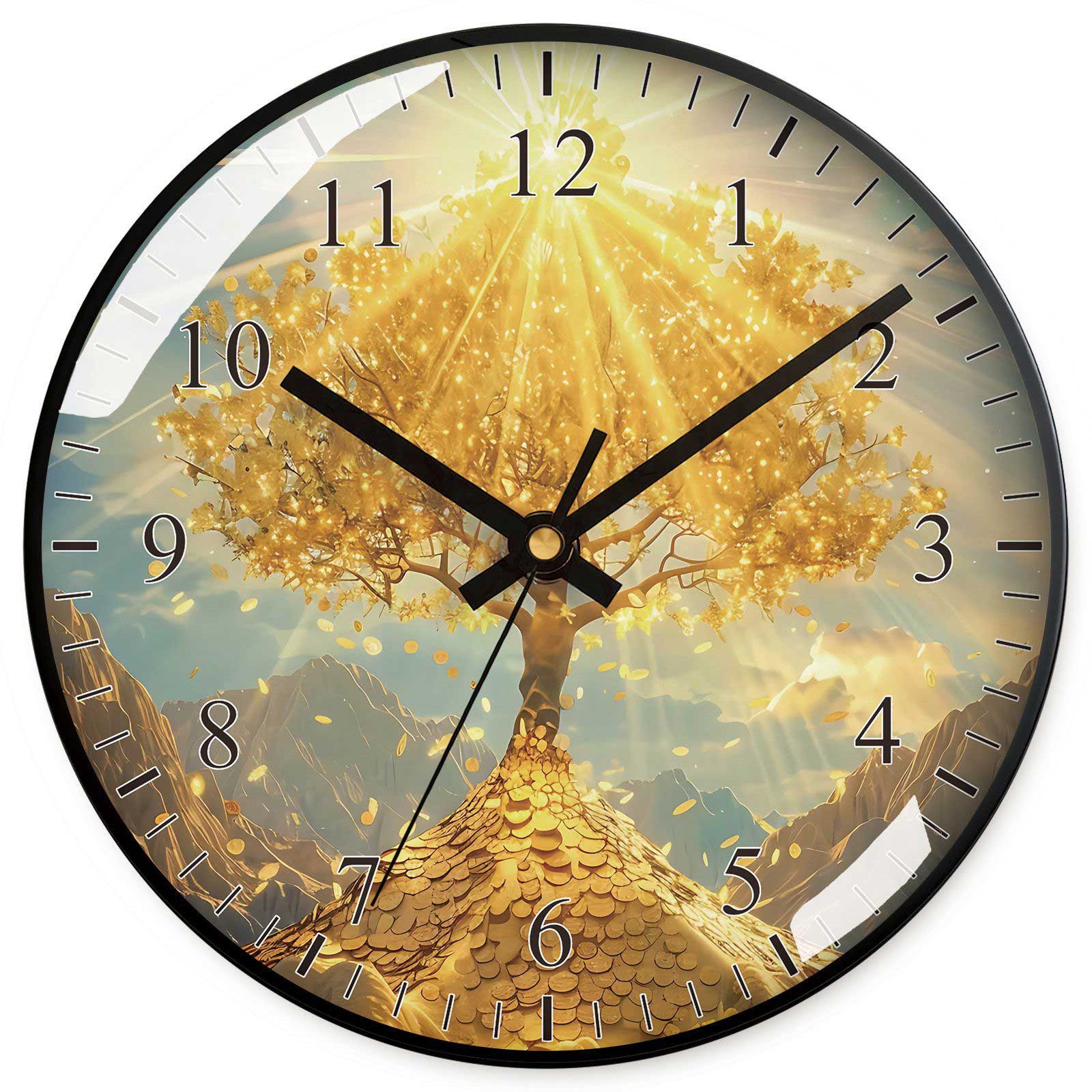 Feng Shui Money Tree Wall Clock Silent Wall Watch Golden Fortune Home Decor Creative Gift For Business Opening (Gold,8 inch) золотий
Feng Shui Money Tree Wall Clock Silent Wall Watch Golden Fortune Home Decor Creative Gift For Business Opening (Gold,8 inch) золотий