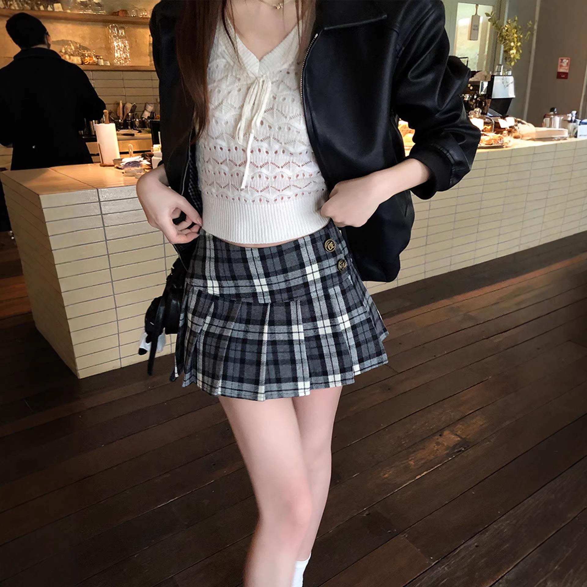 Saidi 2026 American Retro Wool Plaid High-Waist A-Line Skirt Large сірий колір
Saidi 2026 American Retro Wool Plaid High-Waist A-Line Skirt Large сірий колір