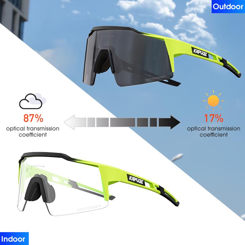 Kapvoe Photochromic Cycling Sunglasses for Men Glasses Fashion Mountain Bicycle Road Speed Cool Goggles Eyewear Sports MTB Bike Photochromic 1LENS
Kapvoe Photochromic Cycling Sunglasses for Men Glasses Fashion Mountain Bicycle Road Speed Cool Goggles Eyewear Sports MTB Bike Photochromic 1LENS
