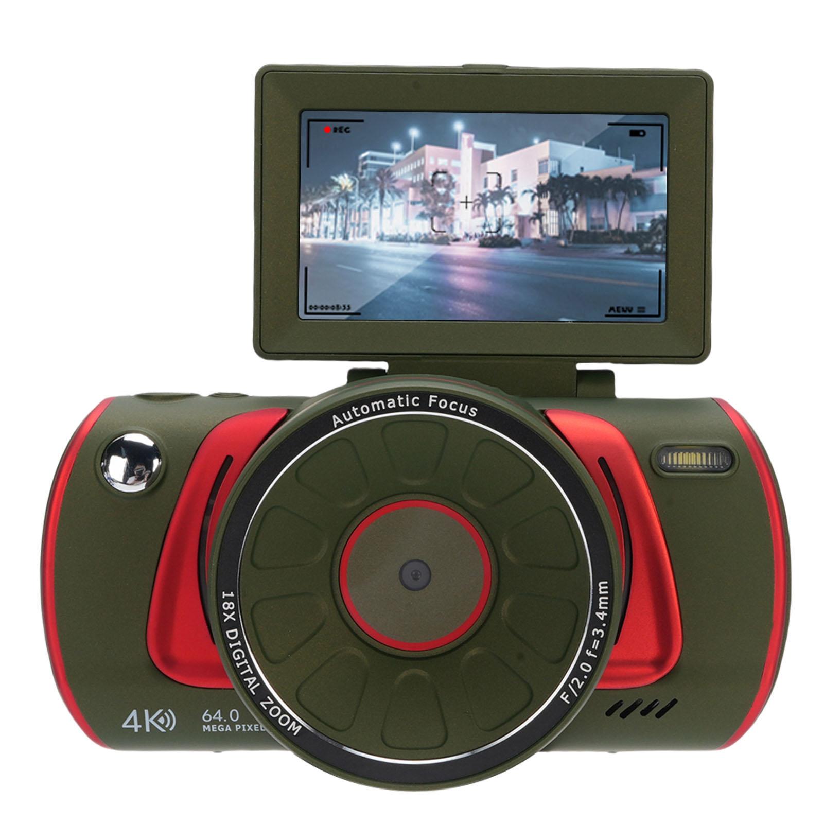 WIFI Digital Camera 64MP 4K 18X Zoom 3 Inch Flip Screen Anti Shake Retro Autofocus Travel Video Camera for Selfie Home зелений
WIFI Digital Camera 64MP 4K 18X Zoom 3 Inch Flip Screen Anti Shake Retro Autofocus Travel Video Camera for Selfie Home зелений