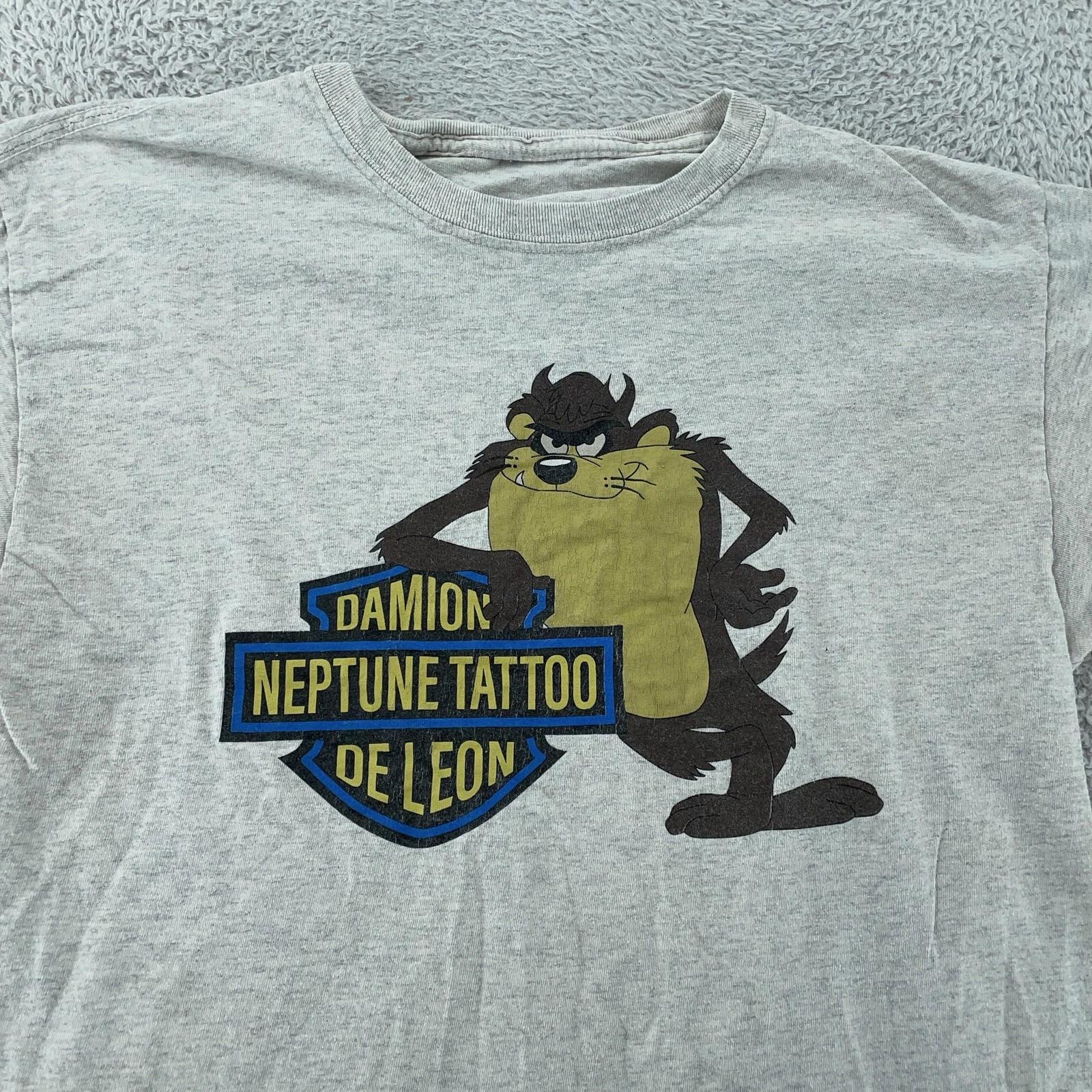 Taz Neptune Tattoo Shop Damion DeLeon T-Shirt Medium New Jersey Artist S
Taz Neptune Tattoo Shop Damion DeLeon T-Shirt Medium New Jersey Artist S