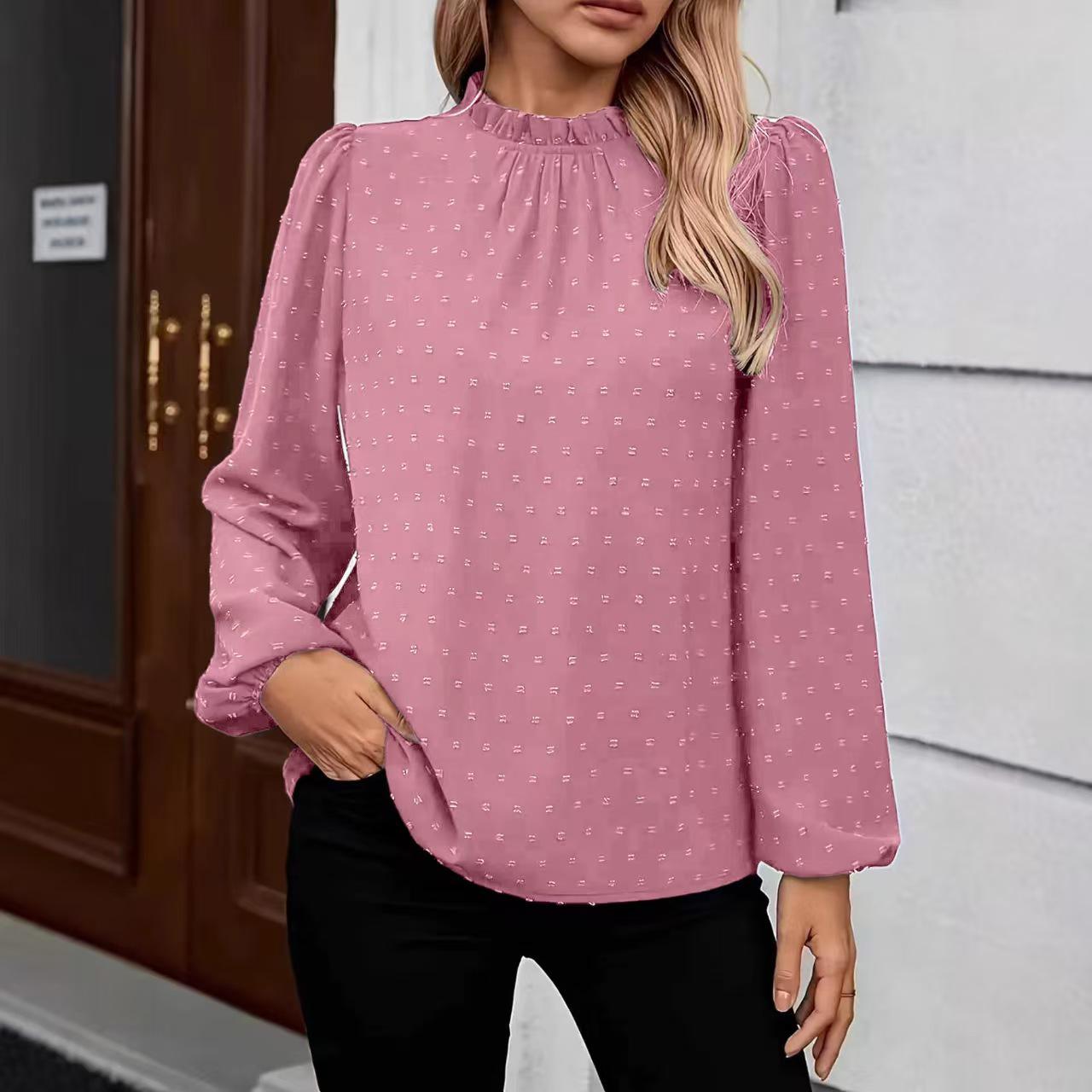 2026 Spring/Autumn Women s Jacquard Long Sleeve Slim Fit Round Neck Top Medium
2026 Spring/Autumn Women s Jacquard Long Sleeve Slim Fit Round Neck Top Medium
