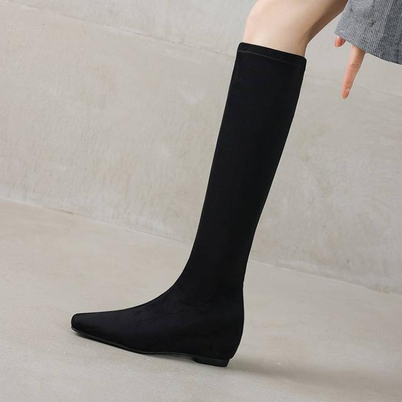 Нові замшеві ботфорти-стрейч, однотонні, на високому підборі, з круглим носком, універсальні високі чоботи, осінньо-зимові, зручні жіночі шкіряні чоботи 35
Нові замшеві ботфорти-стрейч, однотонні, на високому підборі, з круглим носком, універсальні високі чоботи, осінньо-зимові, зручні жіночі шкіряні чоботи 35