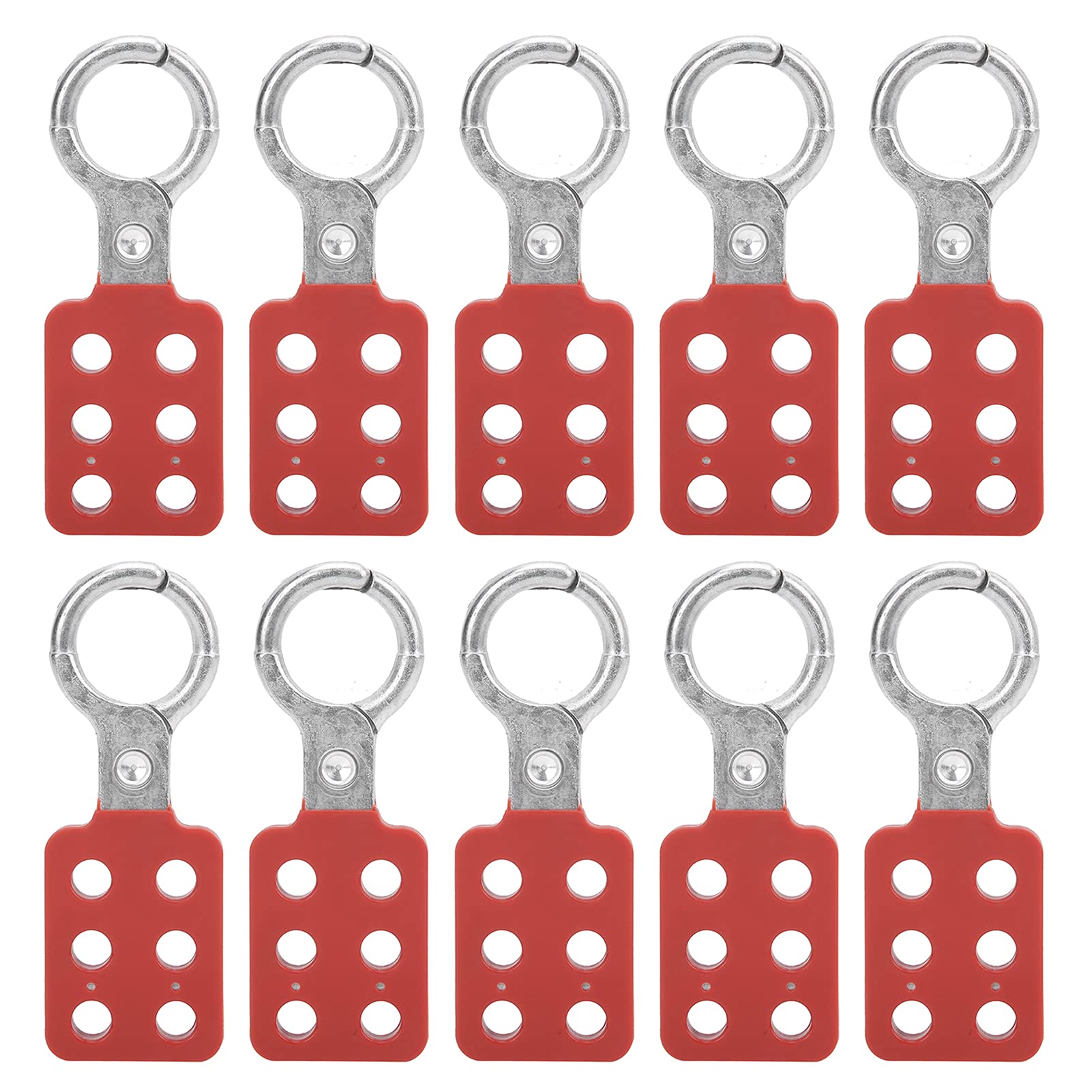 Gugxiom 10Pcs Lockout Tagout 6 Hole Design Padlock Hasps for Lockout Safety Hasp Up to 6 for Industrial Chemical Hasps, Station, Lock, Workers,
Gugxiom 10Pcs Lockout Tagout 6 Hole Design Padlock Hasps for Lockout Safety Hasp Up to 6 for Industrial Chemical Hasps, Station, Lock, Workers,