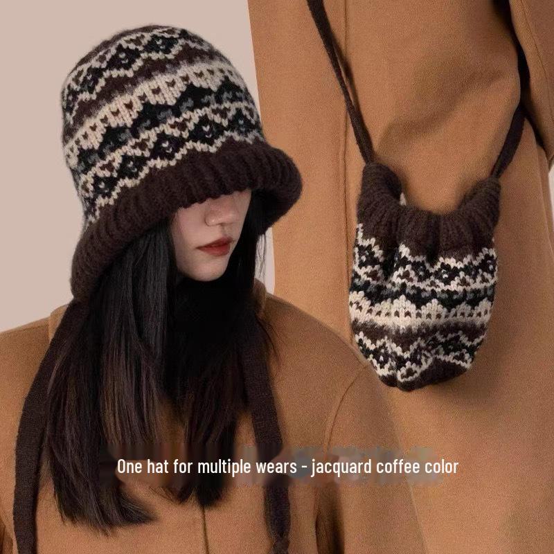 Женская шерстяная балаклава осень/зима: Милая плюшевая вязаная шапка с лямками для больших голов
Женская шерстяная балаклава осень/зима: Милая плюшевая вязаная шапка с лямками для больших голов