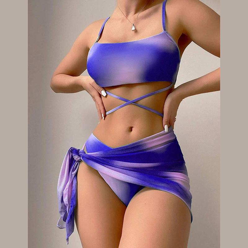 Women Summer Beach Holiday Sexy Bandage Tie-dye Triangle Bikini Set 3 In 1 L
Women Summer Beach Holiday Sexy Bandage Tie-dye Triangle Bikini Set 3 In 1 L