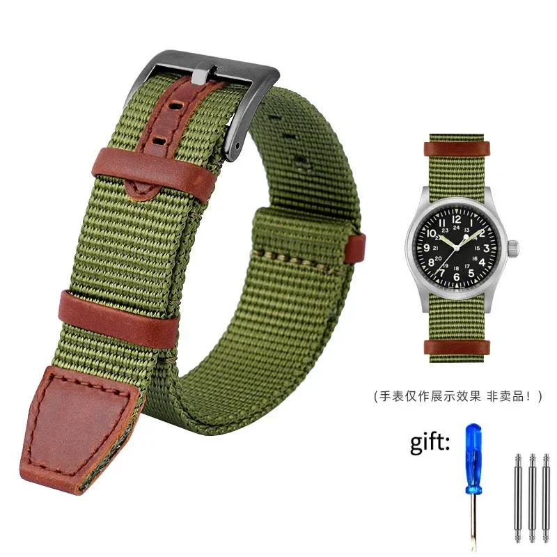 20mm 22mm Woven Nylon +Genuine Leather Strap For Hamilton H69439931 H69439411 Seiko Men Outdoor Sport Watchband 20mm
20mm 22mm Woven Nylon +Genuine Leather Strap For Hamilton H69439931 H69439411 Seiko Men Outdoor Sport Watchband 20mm
