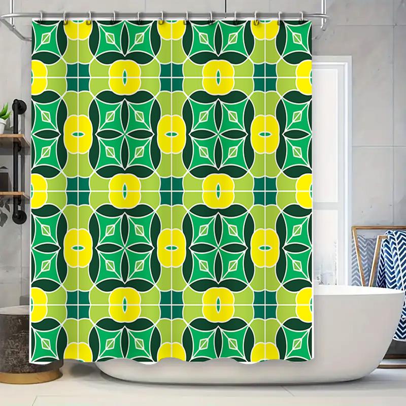 Colorful Geometric Shower Curtain For Bathroom Decor Waterproof Fabric With Rings Set W60H190(CM)-1 Pcs
Colorful Geometric Shower Curtain For Bathroom Decor Waterproof Fabric With Rings Set W60H190(CM)-1 Pcs