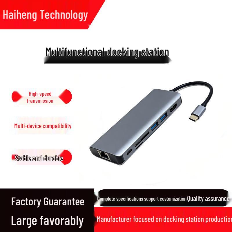 Type-C 7-in-1 Docking Station with HDMI & USB3.0 for High-Speed Laptop Data Transfer
Type-C 7-in-1 Docking Station with HDMI & USB3.0 for High-Speed Laptop Data Transfer