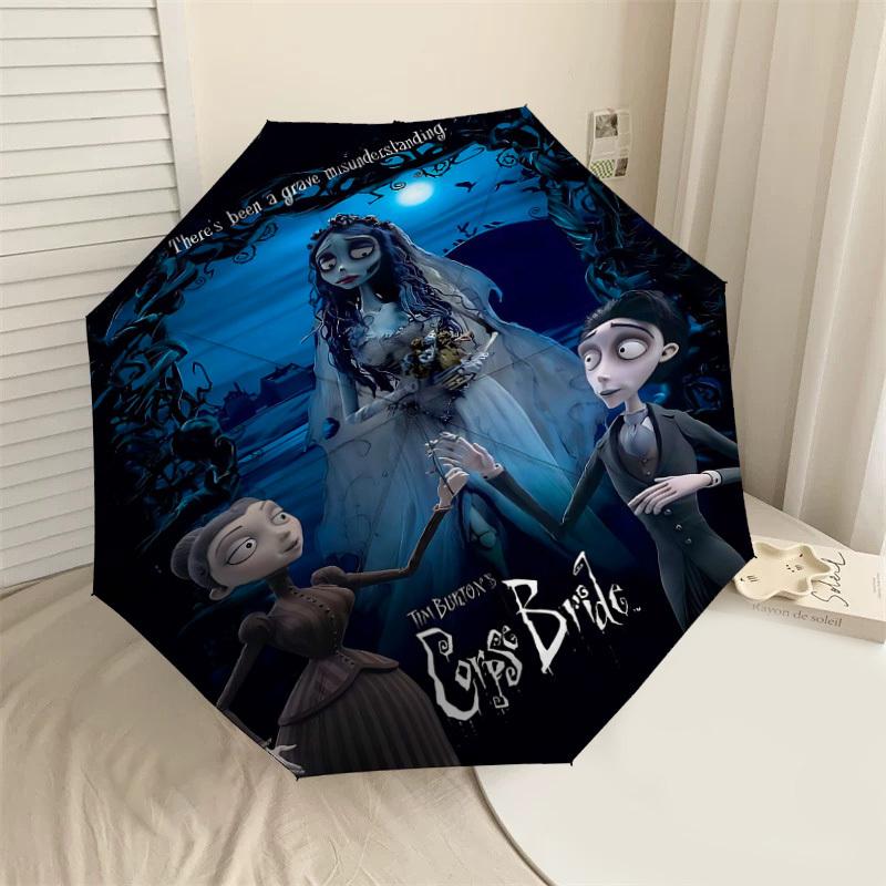 1pc Corpse Bride Automatic Open/Close Umbrella Compact Folding Umbrella with 8-Rib Shaft lightweight esign, for Women/Men1136A
1pc Corpse Bride Automatic Open/Close Umbrella Compact Folding Umbrella with 8-Rib Shaft lightweight esign, for Women/Men1136A