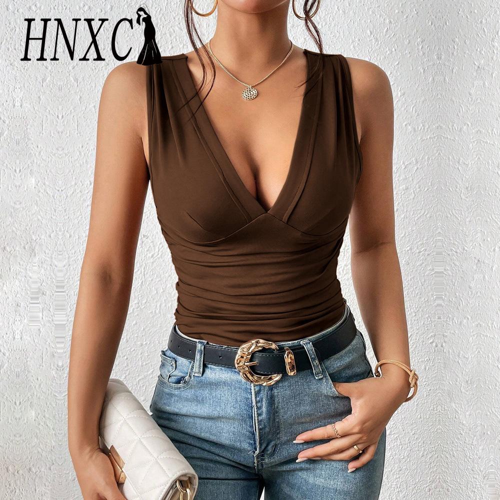HNXC женские модные повседневные летние однотонные блузки и рубашки без рукавов с v-образным вырезом и принтом S темно-коричневого
HNXC женские модные повседневные летние однотонные блузки и рубашки без рукавов с v-образным вырезом и принтом S темно-коричневого