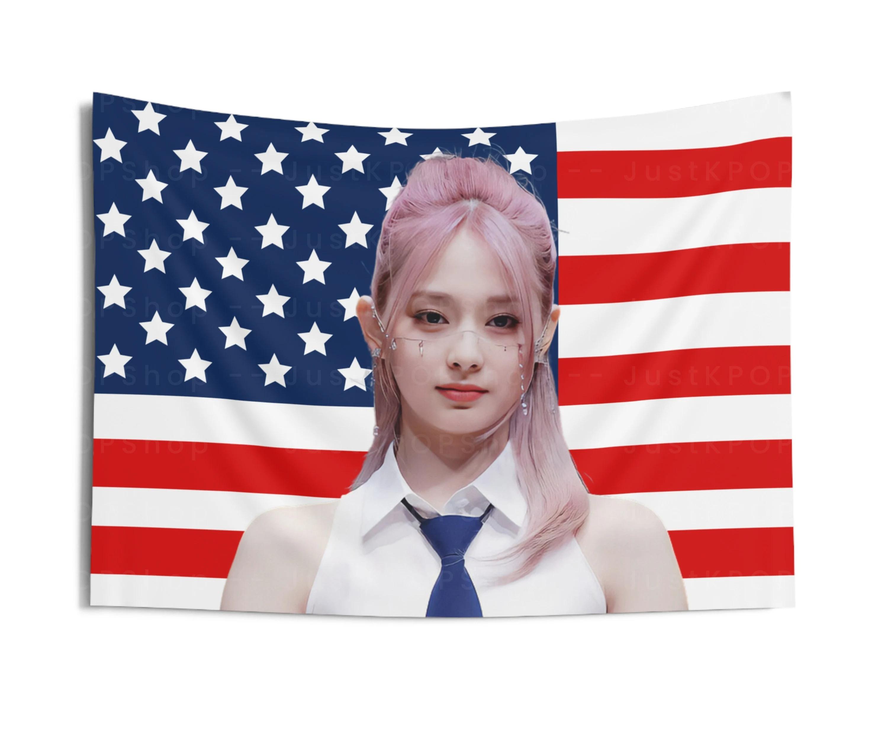 Tzuyu Pink Hair American Flag American Tapestry Aesthetic Wall Hanging Bedroom Dormitory Background Cloth Birthday Gift 74x94cm(29x37in)
Tzuyu Pink Hair American Flag American Tapestry Aesthetic Wall Hanging Bedroom Dormitory Background Cloth Birthday Gift 74x94cm(29x37in)