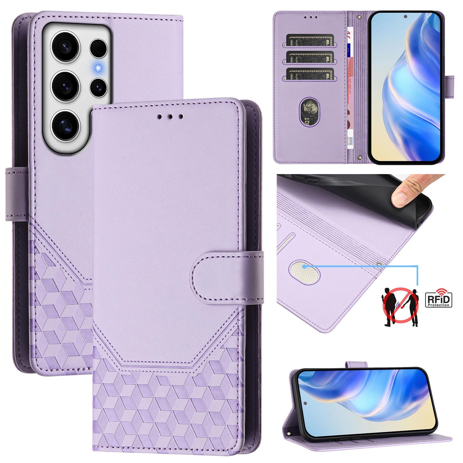 For Samsung Galaxy S24 Ultra Case Imprinted Honeycomb RFID Blocking Leather Phone Cover with Strap E
For Samsung Galaxy S24 Ultra Case Imprinted Honeycomb RFID Blocking Leather Phone Cover with Strap E