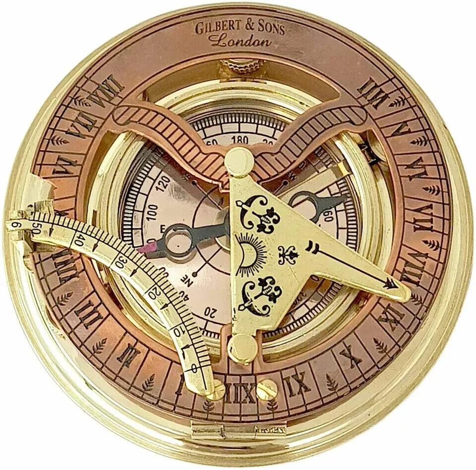 Natural Sine Antique Brass Brunton Handmade Nautical Marine Transit Compass золотой
Natural Sine Antique Brass Brunton Handmade Nautical Marine Transit Compass золотой