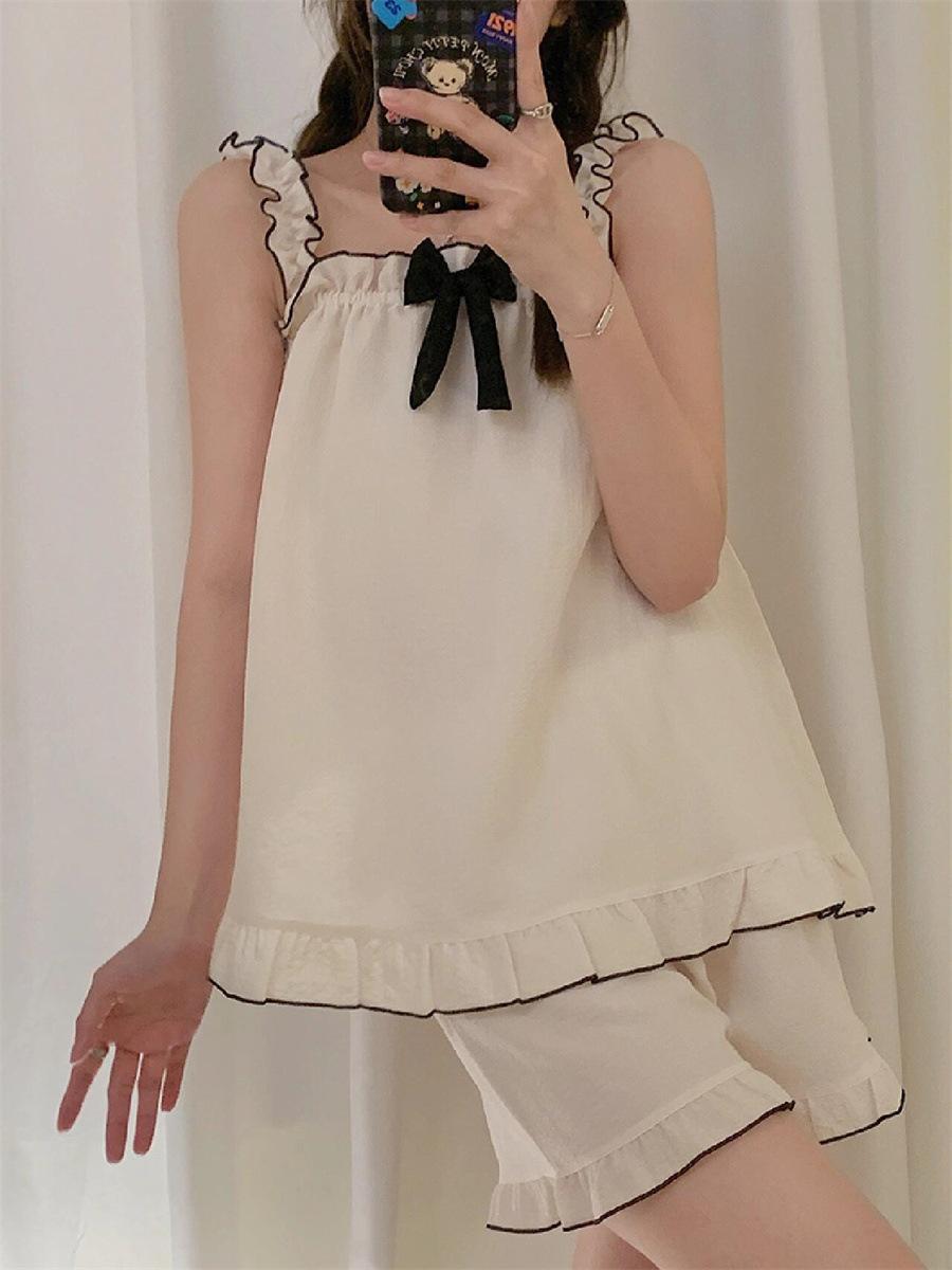 New simple style pajamas women s summer suspender shorts two-piece set women s casual outer loungewear XXL
New simple style pajamas women s summer suspender shorts two-piece set women s casual outer loungewear XXL