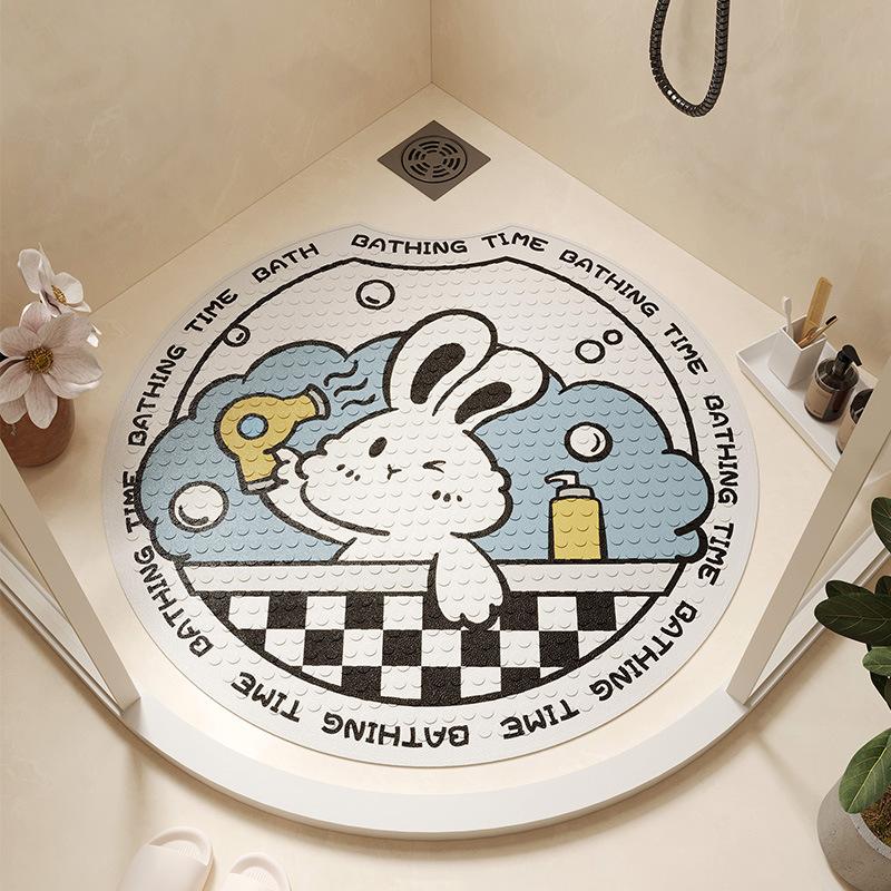 Round Bathroom Floor Mat Cartoon Ventilated Bathroom Bathroom Bathroom Anti-slip Mat Bathroom with Suction Cup Anti-fall Foot Mat Household round notch 55 * 55cm
Round Bathroom Floor Mat Cartoon Ventilated Bathroom Bathroom Bathroom Anti-slip Mat Bathroom with Suction Cup Anti-fall Foot Mat Household round notch 55 * 55cm
