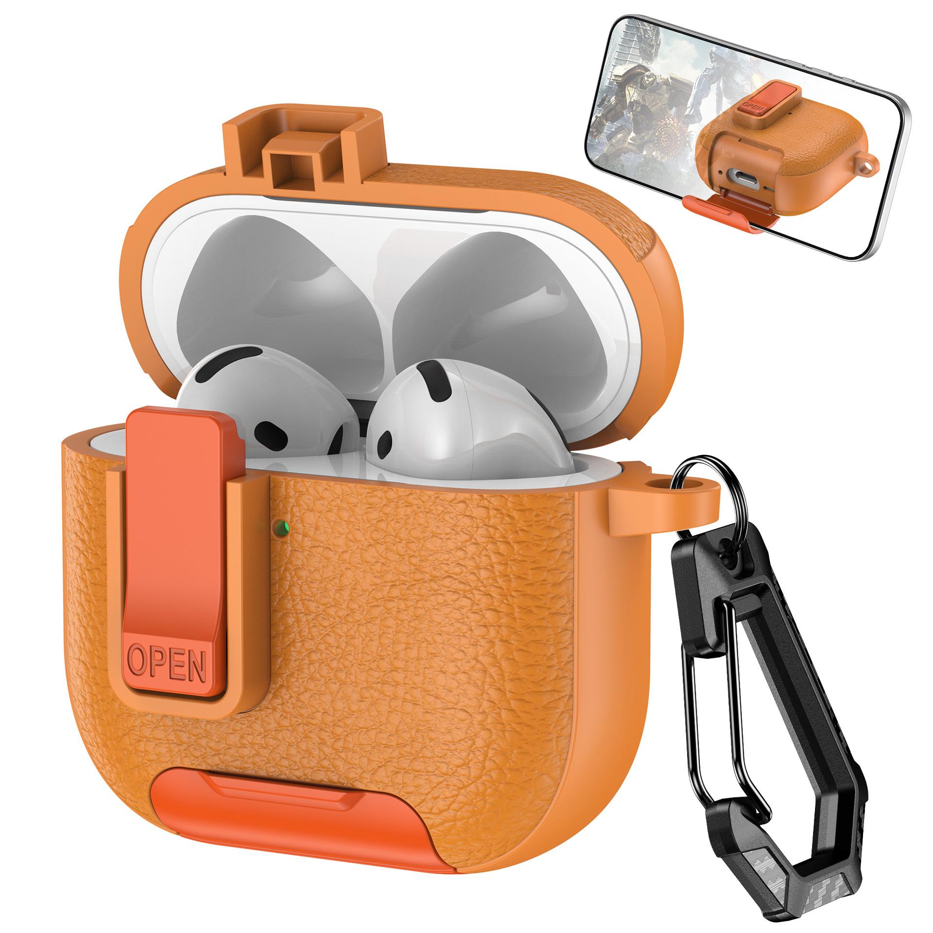 Earphone Cover For AirPods Pro 3 Wireless Blutooth Protective Case For AirPods 4 3 2 1 with Secure Lock Clip+Support Phone Stand For AirpodsPro оранжевый
Earphone Cover For AirPods Pro 3 Wireless Blutooth Protective Case For AirPods 4 3 2 1 with Secure Lock Clip+Support Phone Stand For AirpodsPro оранжевый