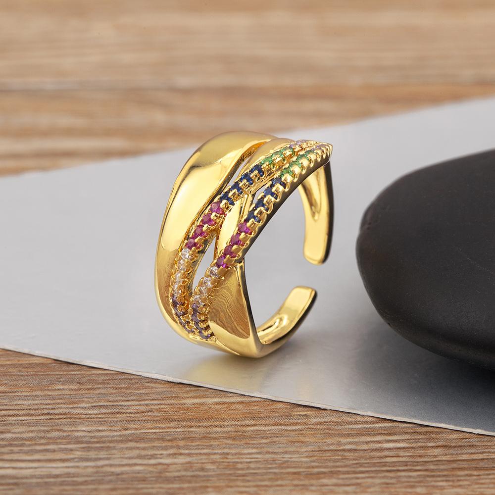 Nidin New Fashion Punk Rock Style Multilayer Open Rings Adjustable For Women Shiny Crystal Zircon Finger Jewelry Party Gifts
Nidin New Fashion Punk Rock Style Multilayer Open Rings Adjustable For Women Shiny Crystal Zircon Finger Jewelry Party Gifts