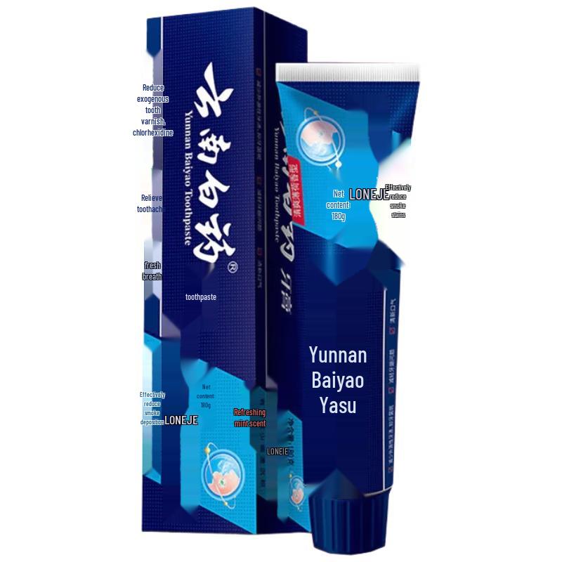 Yunnan Baiyao Langjian Fresh Breath & Brightening Mint Toothpaste 180g
Yunnan Baiyao Langjian Fresh Breath & Brightening Mint Toothpaste 180g