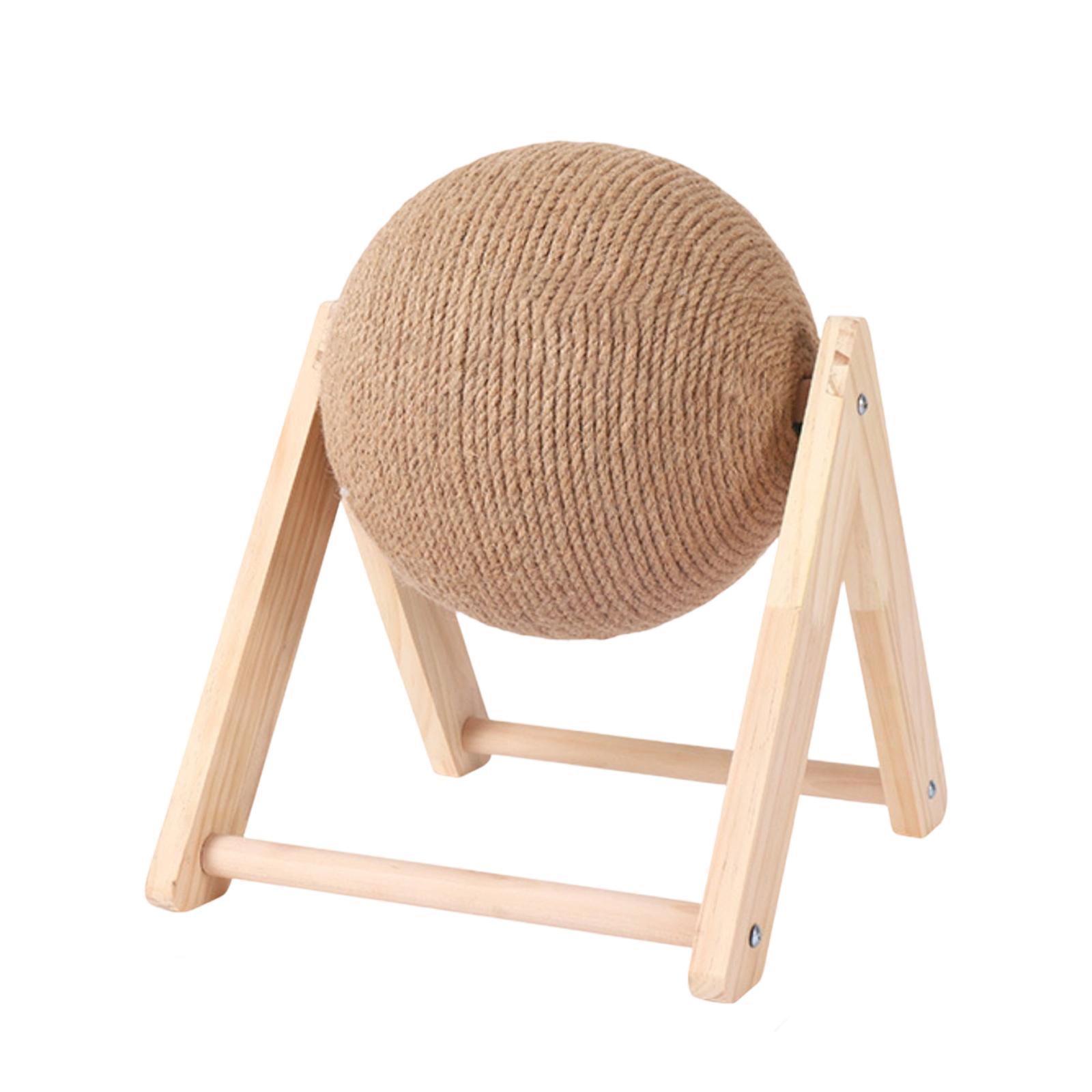 Cat Scratching Ball with Wooden Frame Durable Sisal Rope Ball for Indoor Cats Sturdy Natural Material Cat Toy Furniture One Size
Cat Scratching Ball with Wooden Frame Durable Sisal Rope Ball for Indoor Cats Sturdy Natural Material Cat Toy Furniture One Size
