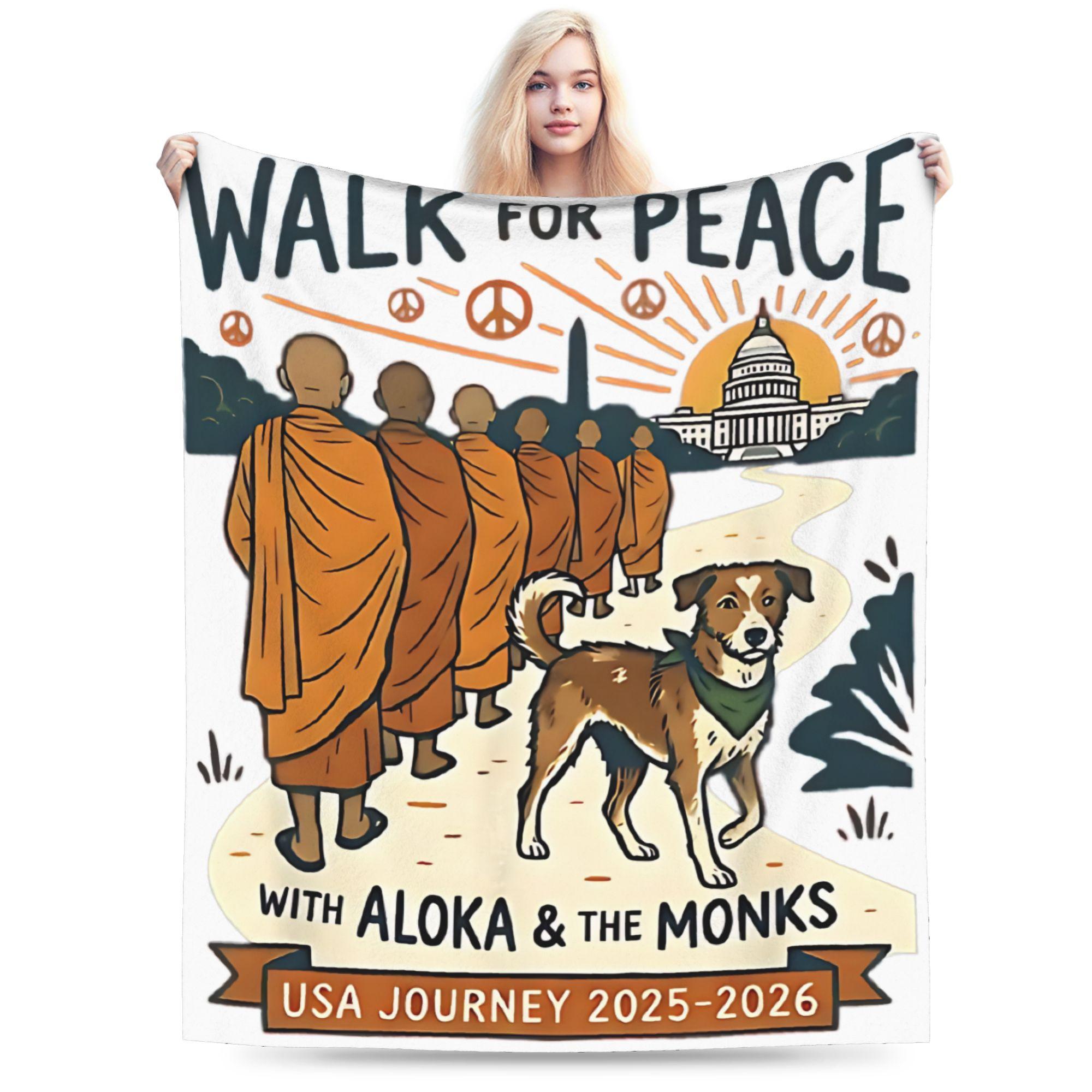 Walk Peace 2026 World Peace Monks Aloka Dog Blanket Super Soft Cozy Throw Blankets for Couch 50x60 Inch Multi-size Bedspreads 75x90cm
Walk Peace 2026 World Peace Monks Aloka Dog Blanket Super Soft Cozy Throw Blankets for Couch 50x60 Inch Multi-size Bedspreads 75x90cm