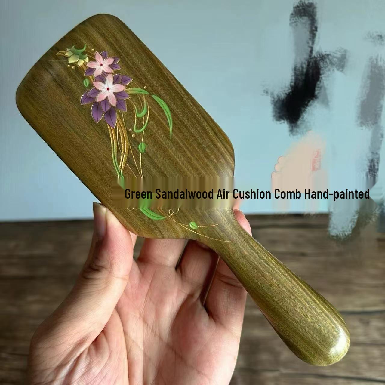 Hand-Painted Sandalwood Air Cushion Comb Gift Set - Elegant Women s Natural Wooden Curling Comb.
Hand-Painted Sandalwood Air Cushion Comb Gift Set - Elegant Women s Natural Wooden Curling Comb.