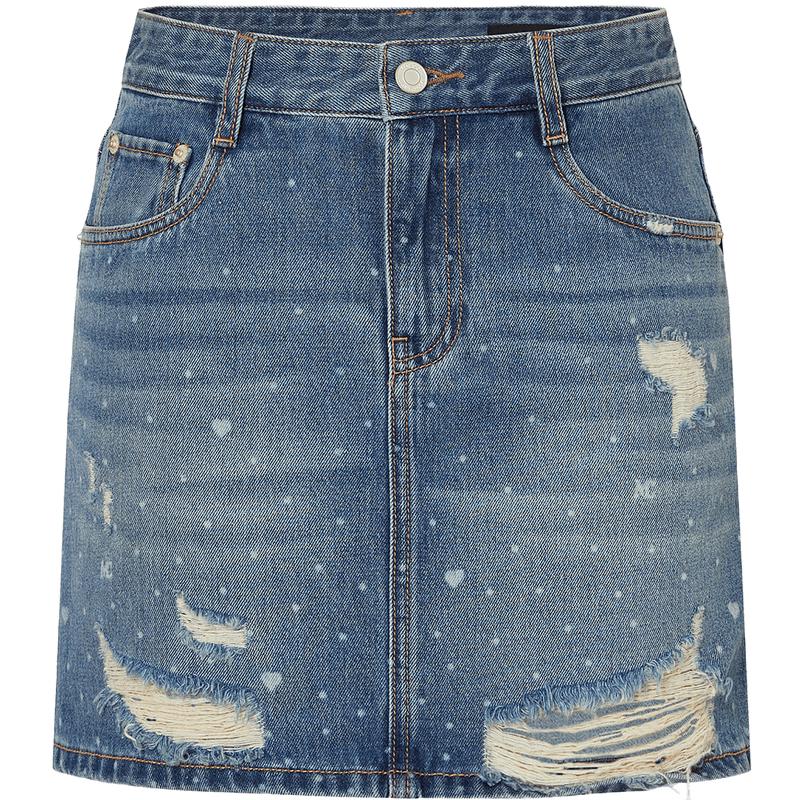 MO&Co. Love Heart Dot Print Ripped Denim Skirt M 165
MO&Co. Love Heart Dot Print Ripped Denim Skirt M 165