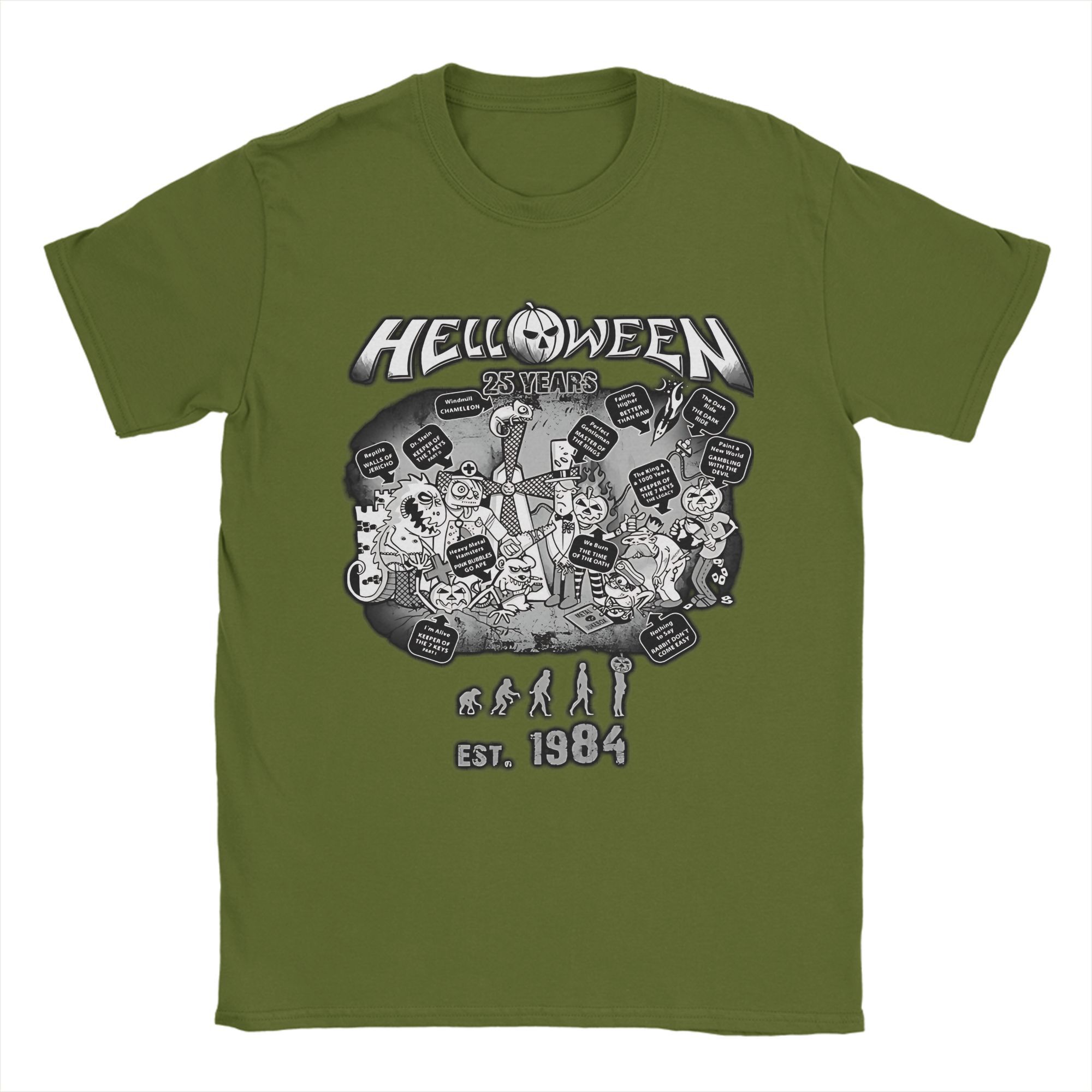 Men T-Shirt Helloween Band Humor Pure Cotton Tees Short Sleeve T Shirts Round Neck Clothing Plus Size 4XL
Men T-Shirt Helloween Band Humor Pure Cotton Tees Short Sleeve T Shirts Round Neck Clothing Plus Size 4XL
