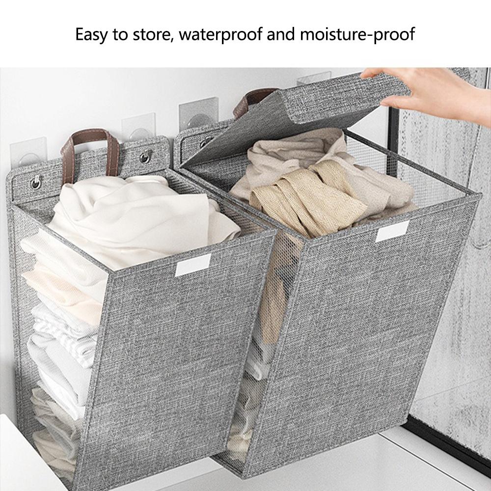 Foldable Laundry Hamper Large Capacity Storage Basket Wall Hanging Multifunctional Organizer For Clothes/Toys/Bedding Grey
Foldable Laundry Hamper Large Capacity Storage Basket Wall Hanging Multifunctional Organizer For Clothes/Toys/Bedding Grey