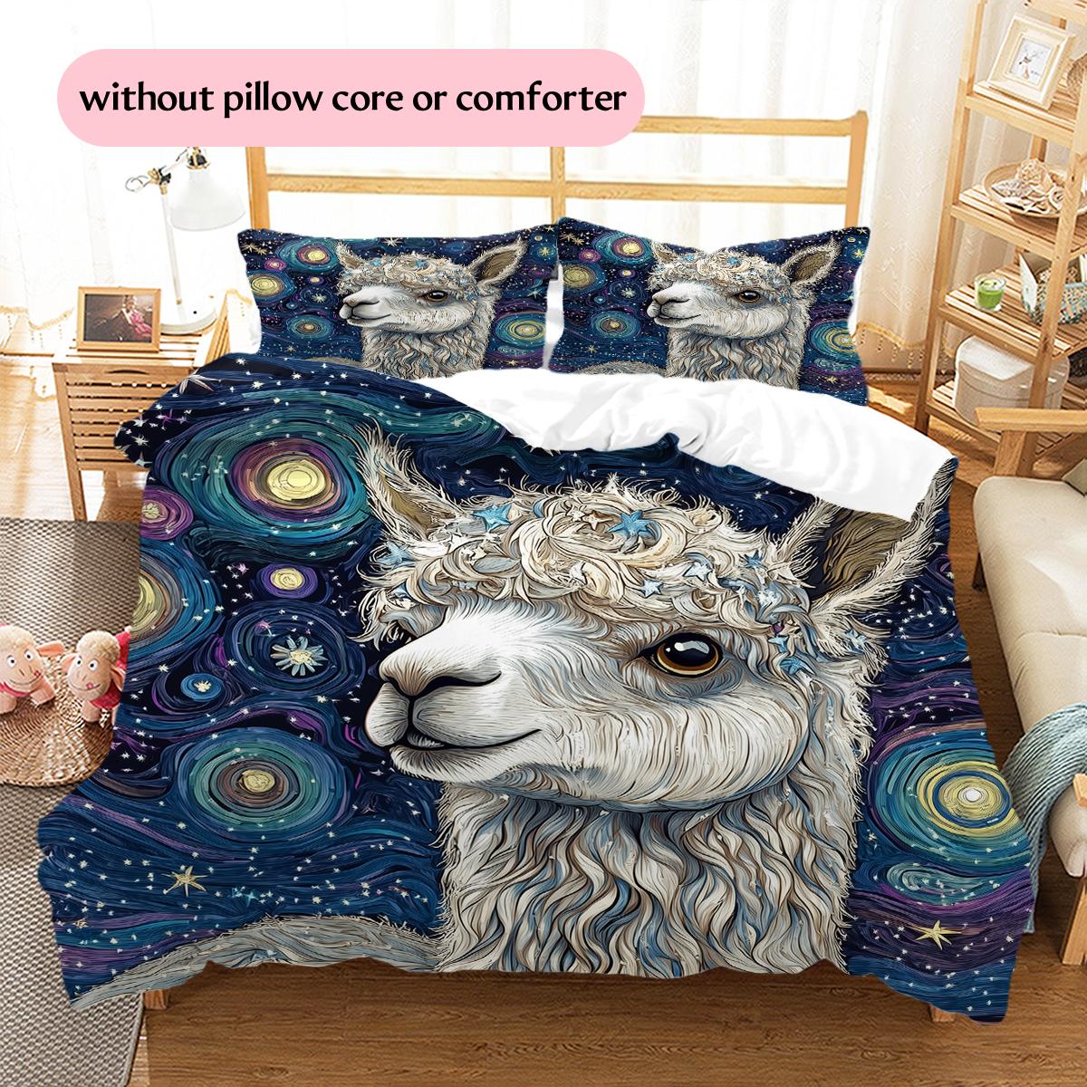 Alpaca Pattern Bedding Home Decoration Birthday Gift (1 * duvet cover + 2 * pillowcase, without core) 135x200cm
Alpaca Pattern Bedding Home Decoration Birthday Gift (1 * duvet cover + 2 * pillowcase, without core) 135x200cm