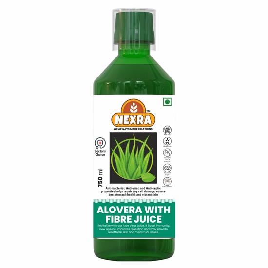 Nexra - Aloe Vera Juice with Fiber 750ml | Supports Immunity, Digestion, Skin | Helps Relieve Stress, Improve Sleep, Mood, Appetite & Boost Vitality 750ML
Nexra - Aloe Vera Juice with Fiber 750ml | Supports Immunity, Digestion, Skin | Helps Relieve Stress, Improve Sleep, Mood, Appetite & Boost Vitality 750ML