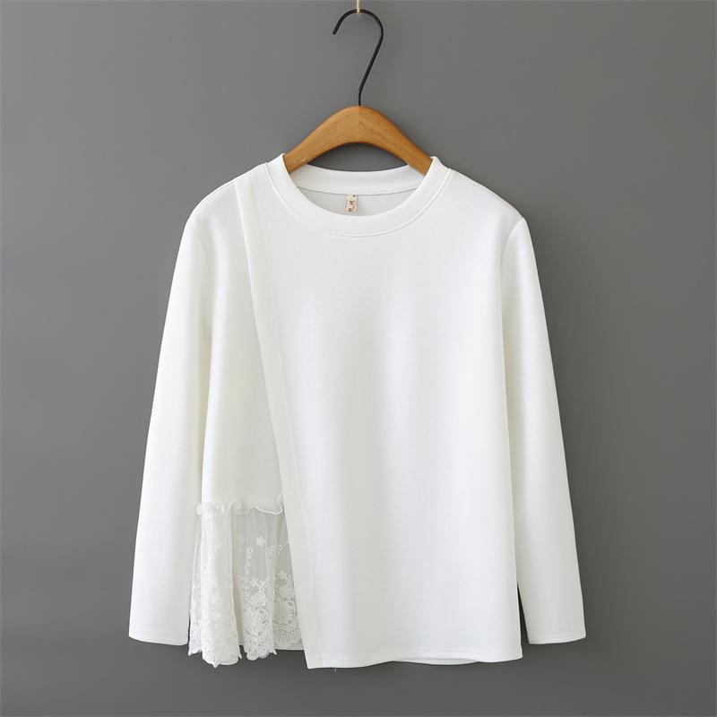 Spring 2026 Plus Size Women s Long Sleeve Lace Patchwork Cotton T-shirt 4XL білий
Spring 2026 Plus Size Women s Long Sleeve Lace Patchwork Cotton T-shirt 4XL білий