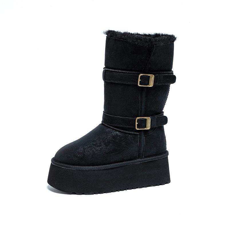 Winter new cm thick-soled heightening versatile casual waterproof snow boots plush warm fluffy shoes women 39 чорний
Winter new cm thick-soled heightening versatile casual waterproof snow boots plush warm fluffy shoes women 39 чорний