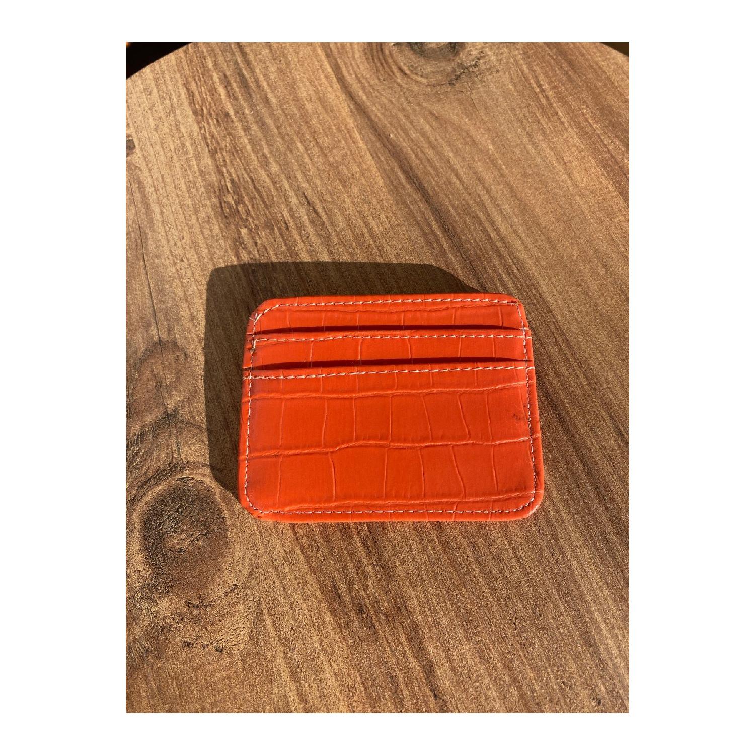 Croco Leather Ultra Thin Small Double Sided Women s Orange Card Holder Wallet With Money Compartment помаранчевий
Croco Leather Ultra Thin Small Double Sided Women s Orange Card Holder Wallet With Money Compartment помаранчевий