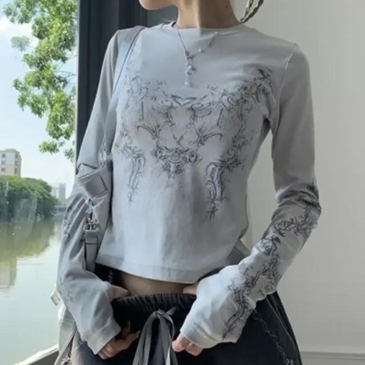 Винтажная женская одежда Y2k футболки Blusas Mujer De Moda туника с круглым вырезом и длинными рукавами с принтом женские футболки модные повседневные топы
Винтажная женская одежда Y2k футболки Blusas Mujer De Moda туника с круглым вырезом и длинными рукавами с принтом женские футболки модные повседневные топы