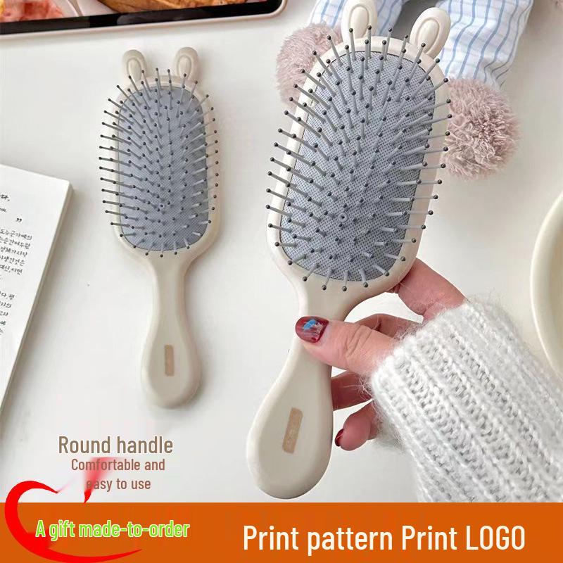 Rabbit Ear Style Custom Logo Air Cushion Comb – Portable, Practical, and Stylish Massage Comb. No Printing Needed
Rabbit Ear Style Custom Logo Air Cushion Comb – Portable, Practical, and Stylish Massage Comb. No Printing Needed